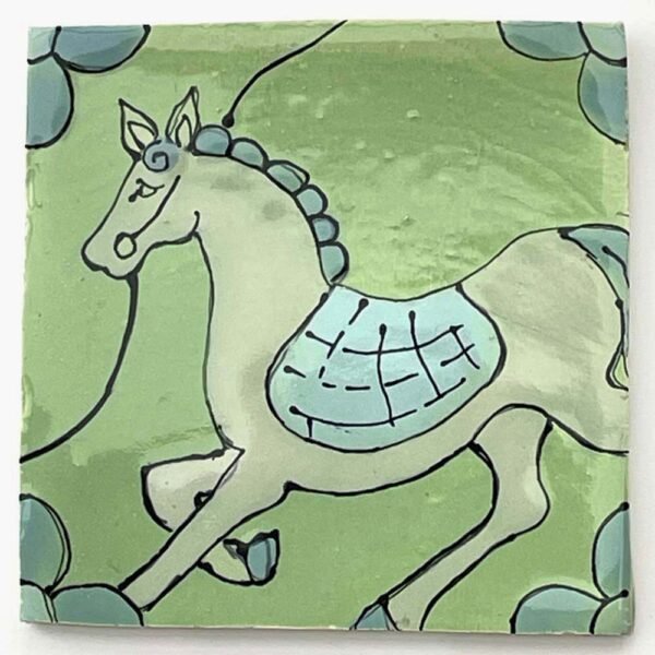 Gooseberry Horse Tile 140 x 140mm