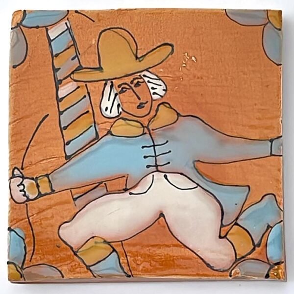 Honey Maypole Tile 140 x 140mm