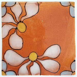 Honey Rudbeckia Corner Tile 140 x 140mm