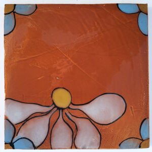 Honey Rudbeckia Edge Tile 140 x 140mm