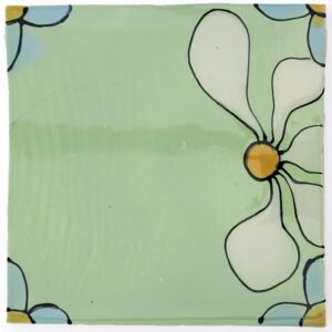 Gooseberry Rudbeckia Edge Tile 140 x 140mm