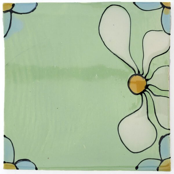 Gooseberry Rudbeckia Edge Tile 140 x 140mm