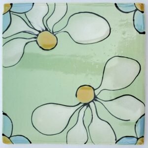 Gooseberry Rudbeckia Opposites Tile 140 x 140mm