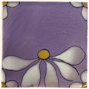 Lilac Rudbeckia Edge Tile 140 x 140mm